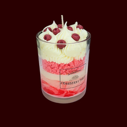 🍅CRANBERRY TART🍰 Lumânare parfumată decorativă, ceară naturală handmade
