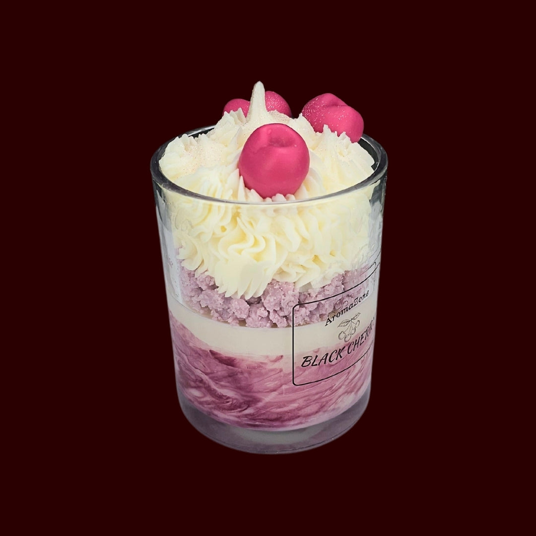 🍒BLACK CHERRY❤️ Lumânare parfumată decorativă, ceară naturală handmade