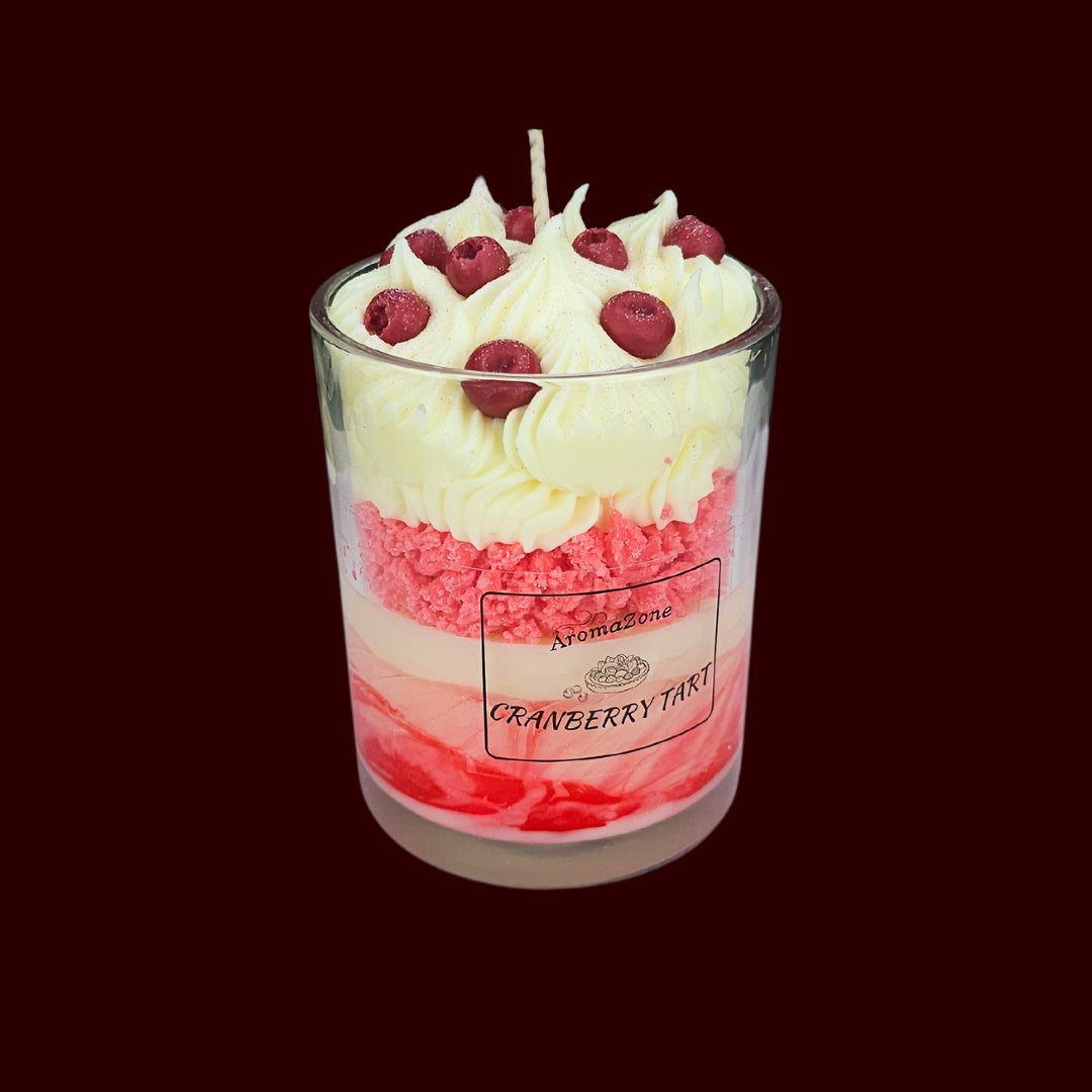 🍅CRANBERRY TART🍰 Lumânare parfumată decorativă, ceară naturală handmade