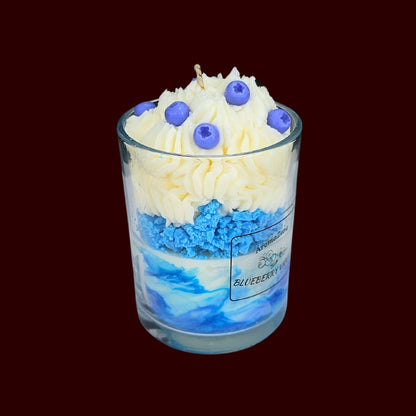 🫐BLUEBERRY VANILLA🍦 Lumânare parfumată decorativă, ceară naturală handmade