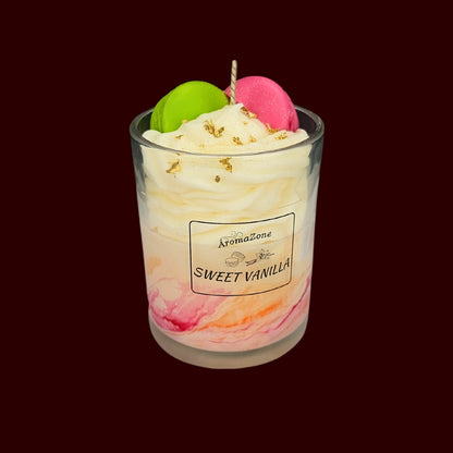 🍦SWEET VANILLA🍡 Lumânare parfumată decorativă, ceară naturală handmade