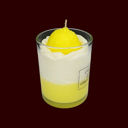 🍋LEMON FRESH🍃 Lumânare parfumată decorativă, ceară naturală handmade