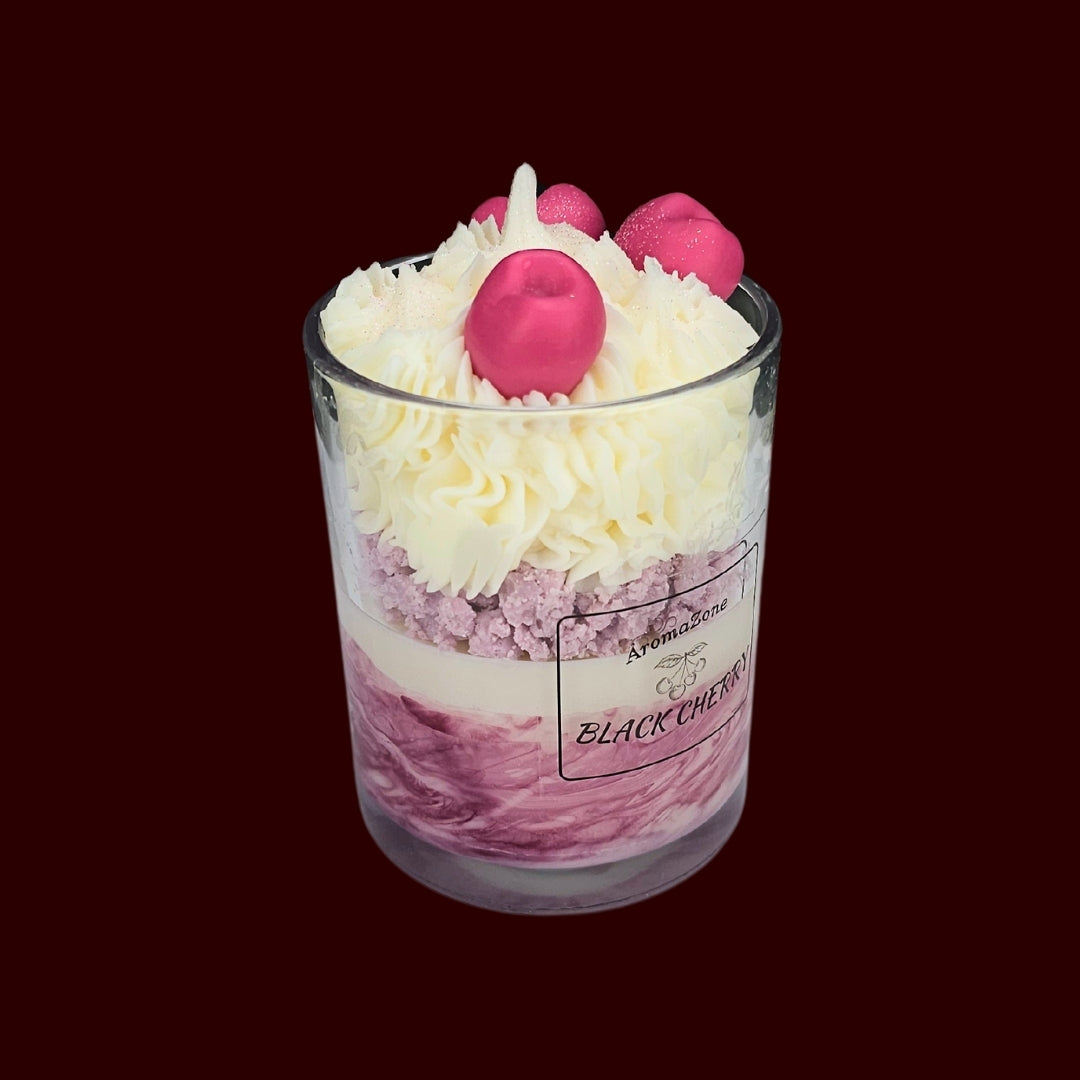 🍒BLACK CHERRY❤️ Lumânare parfumată decorativă, ceară naturală handmade
