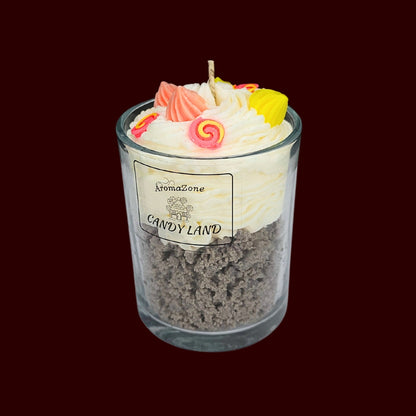 🍭CANDY LAND🍬 Lumânare parfumată decorativă, ceară naturală handmade