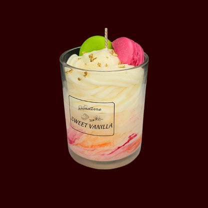 🍦SWEET VANILLA🍡 Lumânare parfumată decorativă, ceară naturală handmade