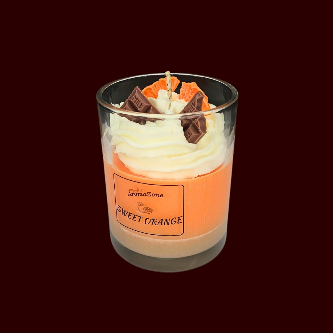 🍊SWEET ORANGE🍰 Lumânare parfumată decorativă, ceară naturală handmade
