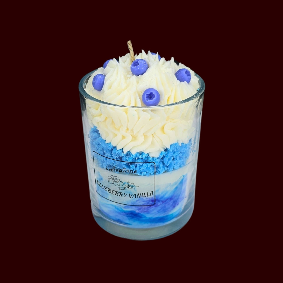 🫐BLUEBERRY VANILLA🍦 Lumânare parfumată decorativă, ceară naturală handmade