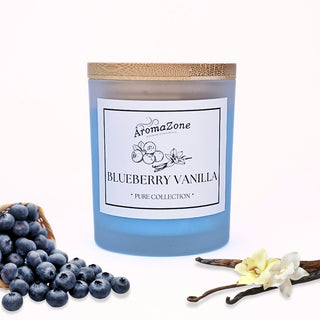 🫐BLUEBERRY VANILLA🍦 Lumânare parfumată decorativă, ceară naturală handmade - Afine, Vanilie