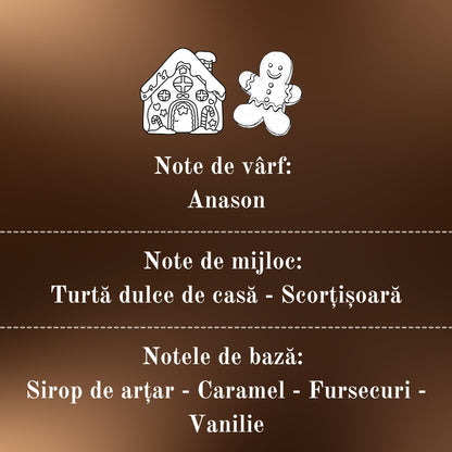 🍪GINGERBREAD🥯 Lumânare parfumată decorativă, ceară naturală handmade