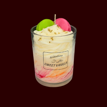 🍦SWEET VANILLA🍡 Lumânare parfumată decorativă, ceară naturală handmade