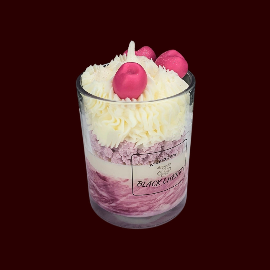 🍒BLACK CHERRY❤️ Lumânare parfumată decorativă, ceară naturală handmade