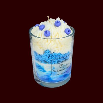 🫐BLUEBERRY VANILLA🍦 Lumânare parfumată decorativă, ceară naturală handmade