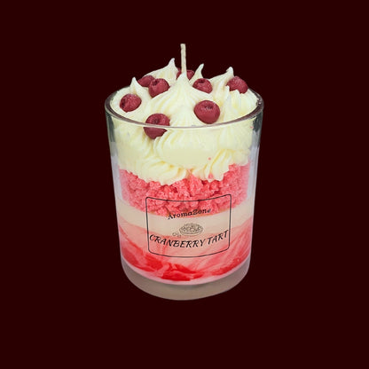 🍅CRANBERRY TART🍰 Lumânare parfumată decorativă, ceară naturală handmade