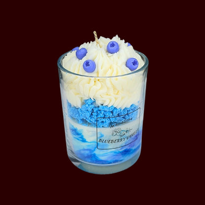 🫐BLUEBERRY VANILLA🍦 Lumânare parfumată decorativă, ceară naturală handmade