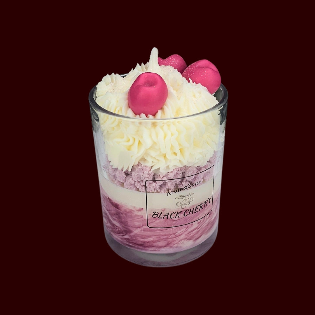 🍒BLACK CHERRY❤️ Lumânare parfumată decorativă, ceară naturală handmade