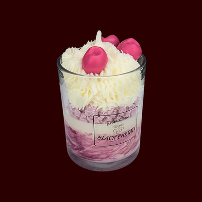 🍒BLACK CHERRY❤️ Lumânare parfumată decorativă, ceară naturală handmade