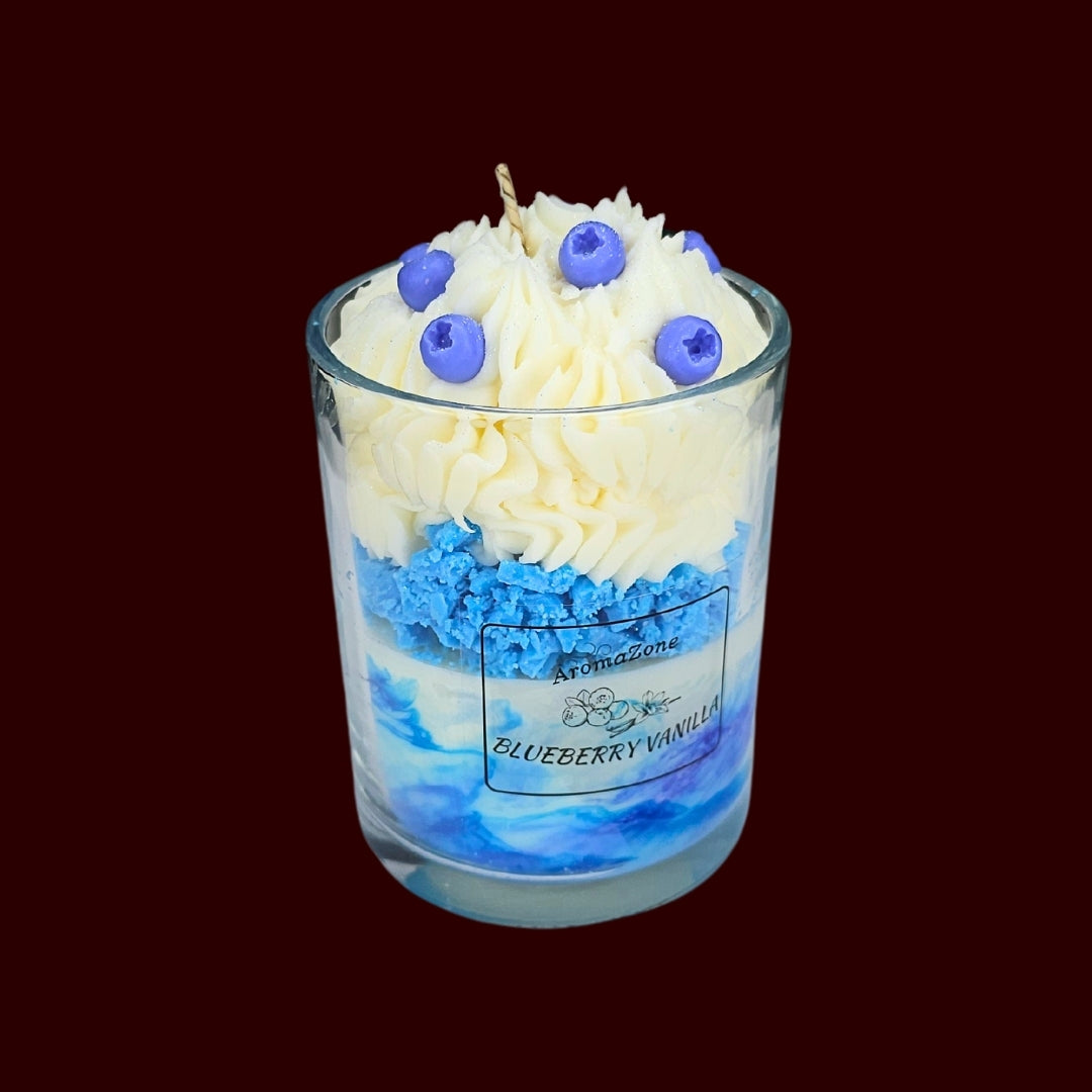 🫐BLUEBERRY VANILLA🍦 Lumânare parfumată decorativă, ceară naturală handmade