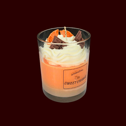 🍊SWEET ORANGE🍰 Lumânare parfumată decorativă, ceară naturală handmade