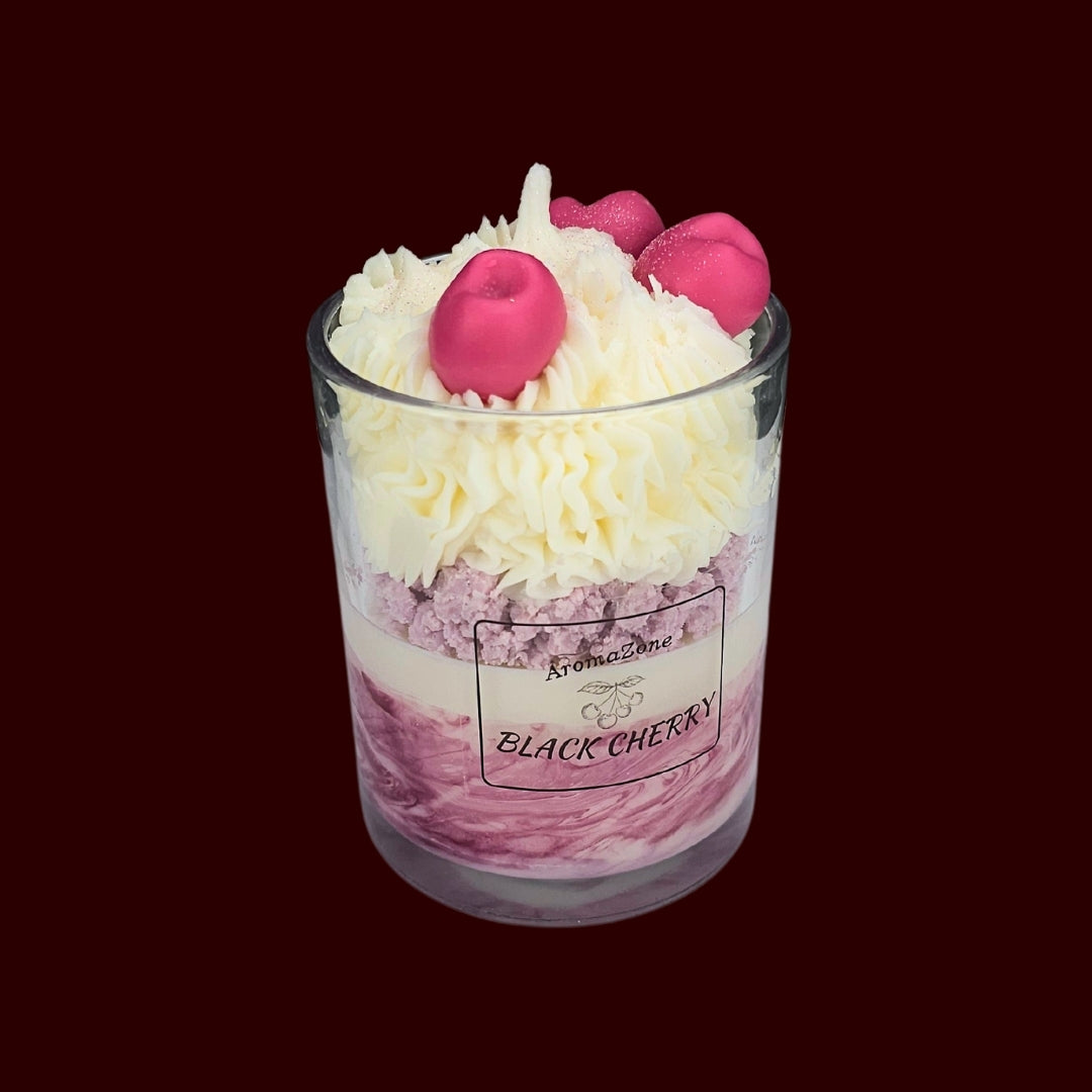 🍒BLACK CHERRY❤️ Lumânare parfumată decorativă, ceară naturală handmade