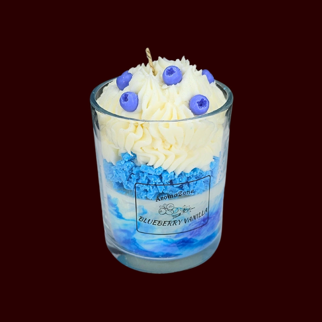 🫐BLUEBERRY VANILLA🍦 Lumânare parfumată decorativă, ceară naturală handmade