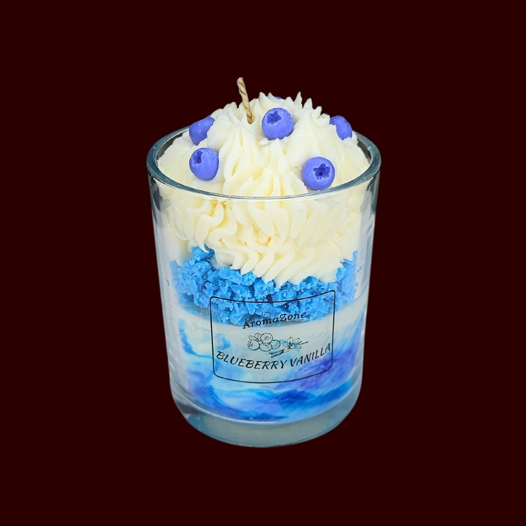 🫐BLUEBERRY VANILLA🍦 Lumânare parfumată decorativă, ceară naturală handmade