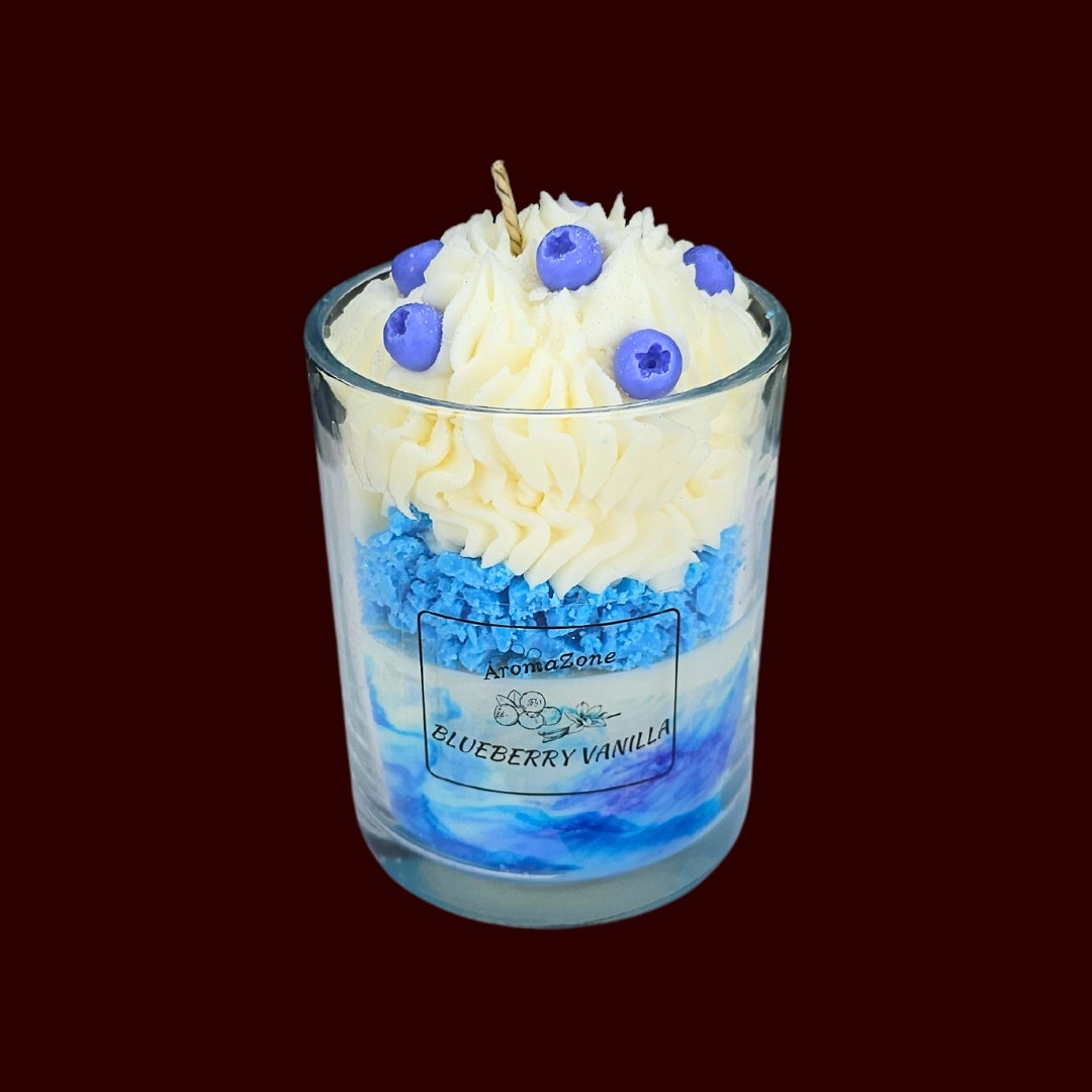 🫐BLUEBERRY VANILLA🍦 Lumânare parfumată decorativă, ceară naturală handmade