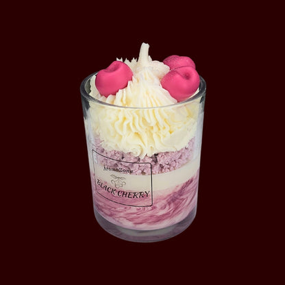 🍒BLACK CHERRY❤️ Lumânare parfumată decorativă, ceară naturală handmade