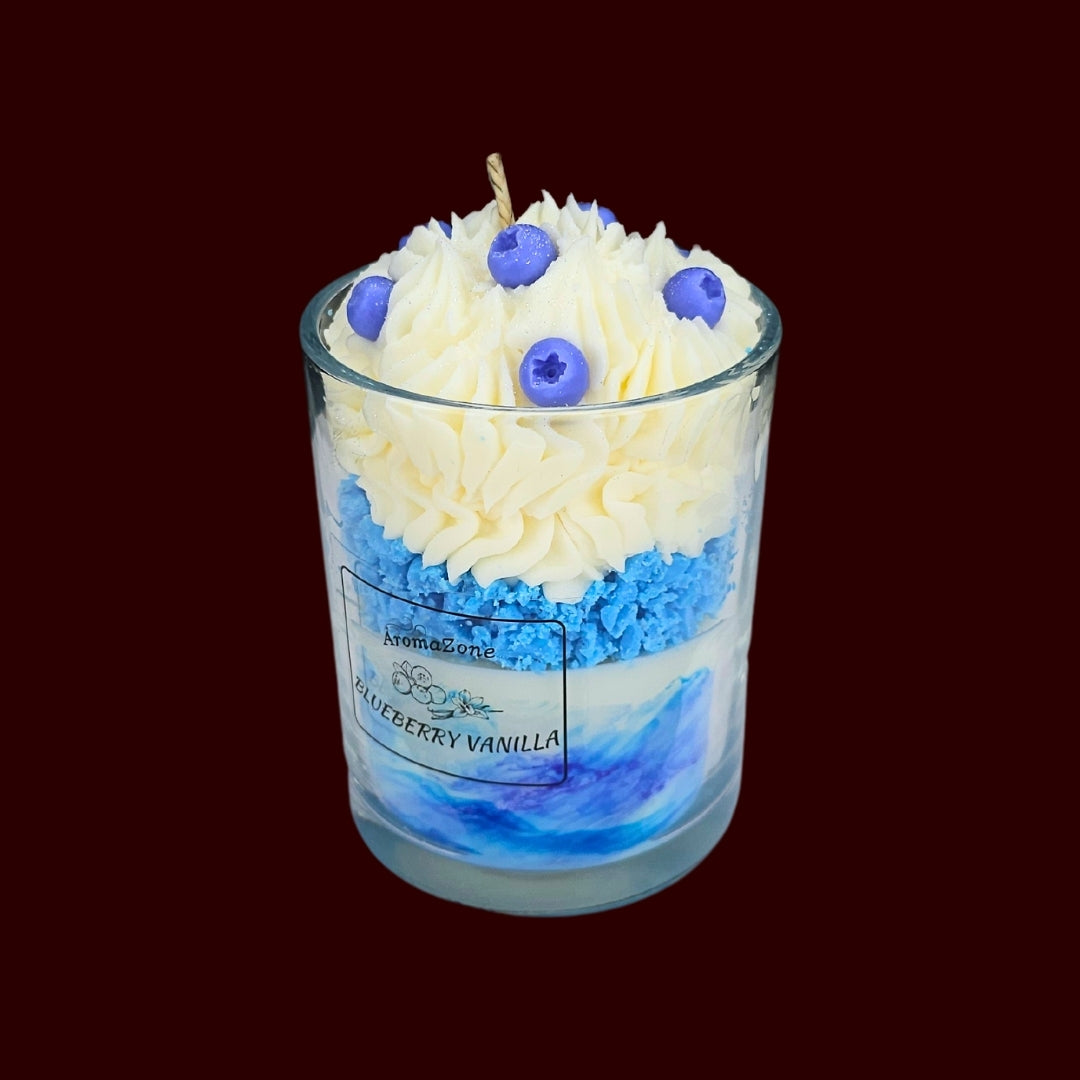 🫐BLUEBERRY VANILLA🍦 Lumânare parfumată decorativă, ceară naturală handmade