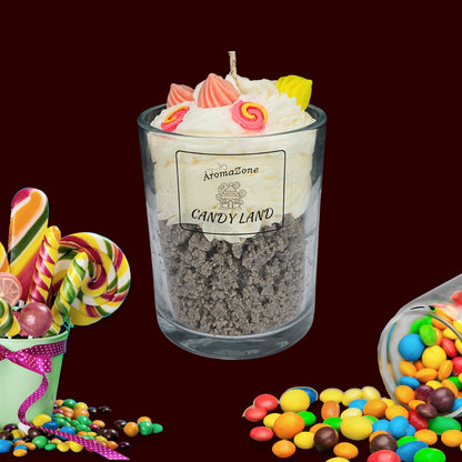 🍭CANDY LAND🍬 Lumânare parfumată decorativă, ceară naturală handmade