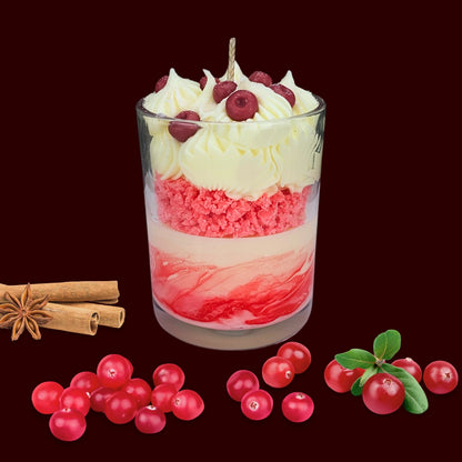 🍅CRANBERRY TART🍰 Lumânare parfumată decorativă, ceară naturală handmade