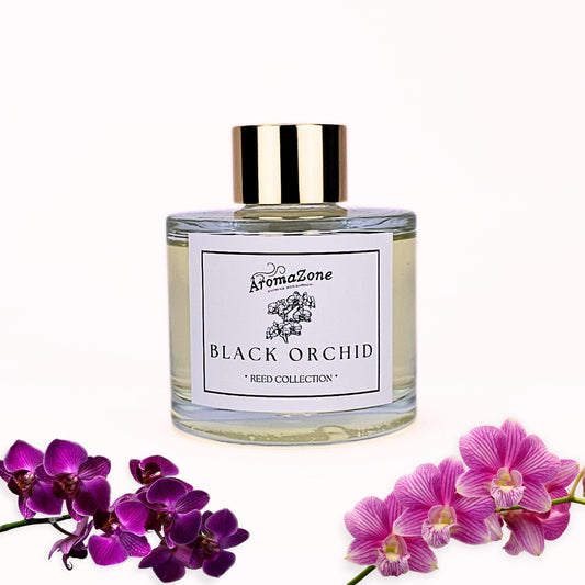 🪻BLACK ORCHID🪵 Odorizant de cameră natural cu bețișoare, bază ECO-FRIENDLY, handmade - Orhidee, Lemn de Santal, Ylang-Ylang