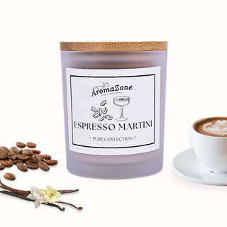 ☕ESPRESSO MARTINI🍸 Lumânare parfumată decorativă, ceară naturală handmade - Cafea, Vanilie, Rom