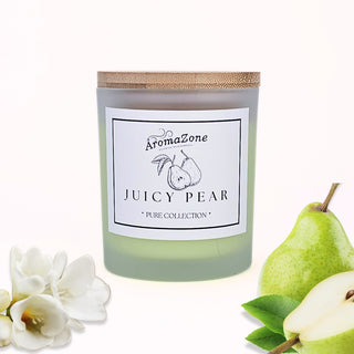 🍐JUICY PEAR🌼 Lumânare parfumată decorativă, ceară naturală handmade - Pară, Orhidee, Paciuli