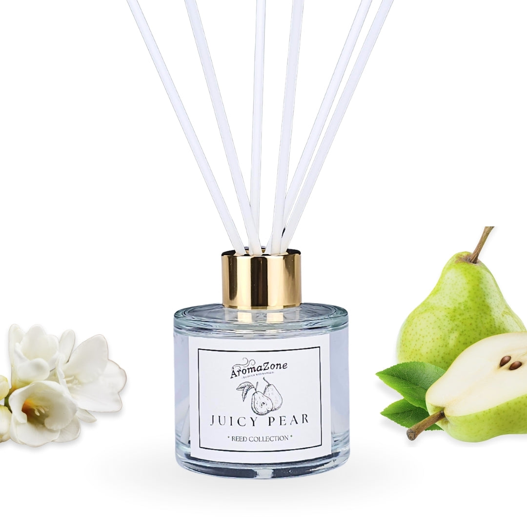 🍐JUICY PEAR🌼 Odorizant de cameră natural cu bețișoare, bază ECO-FRIENDLY, handmade - Pară, Orhidee, Paciuli