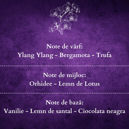 🪻BLACK ORCHID🪵 Odorizant de cameră natural cu bețișoare, bază ECO-FRIENDLY, handmade - Orhidee, Lemn de Santal, Ylang-Ylang