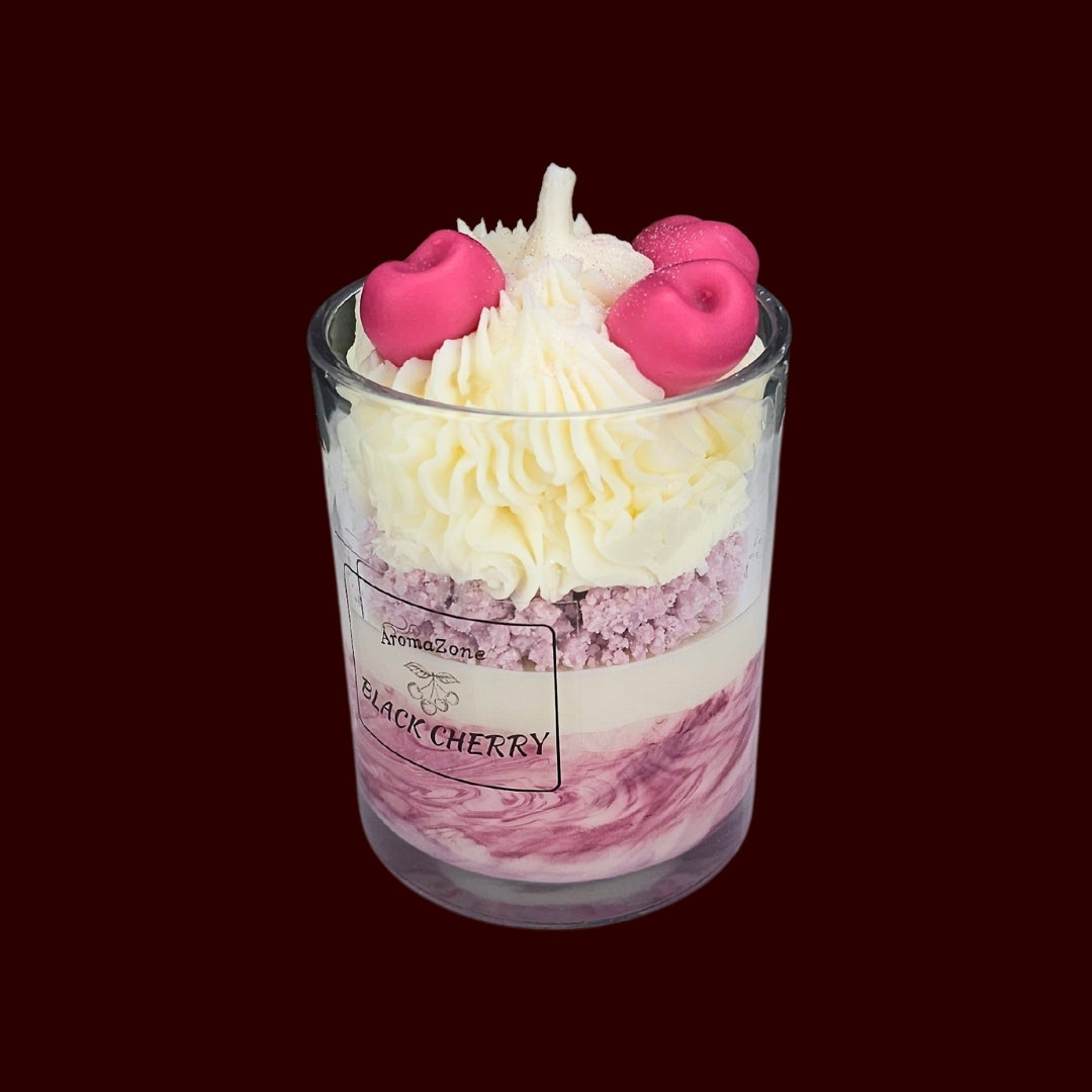 🍒BLACK CHERRY❤️ Lumânare parfumată decorativă, ceară naturală handmade