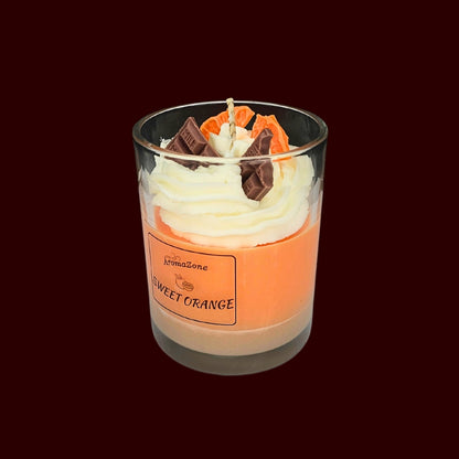 🍊SWEET ORANGE🍰 Lumânare parfumată decorativă, ceară naturală handmade