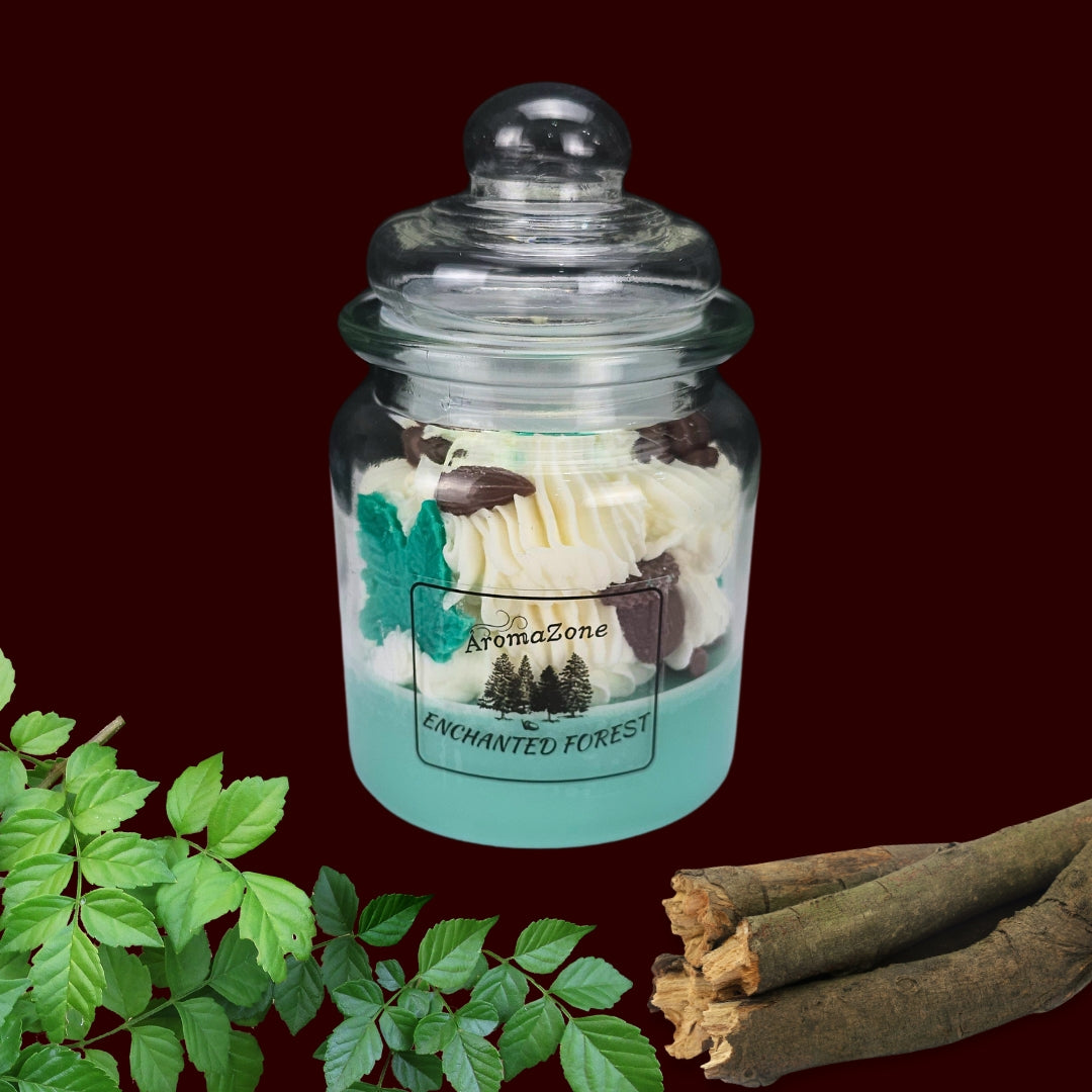 🌲ENCHANTED FOREST🪵 Lumânare parfumată decorativă, ceară naturală handmade