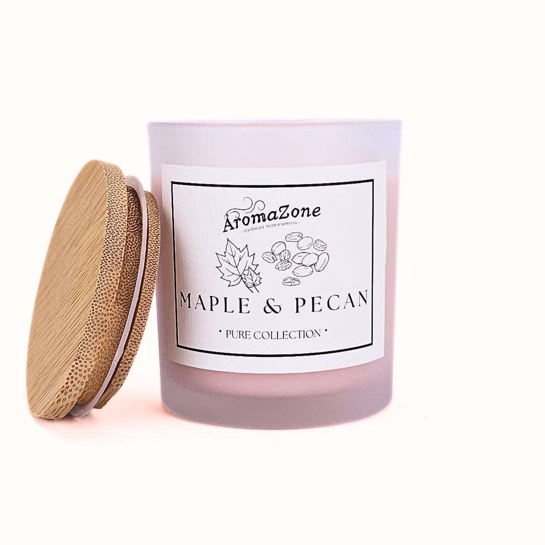 🥞MAPLE&PECAN🥜 Lumânare parfumată decorativă, ceară naturală handmade - Vanilie, Nucă, Cacao