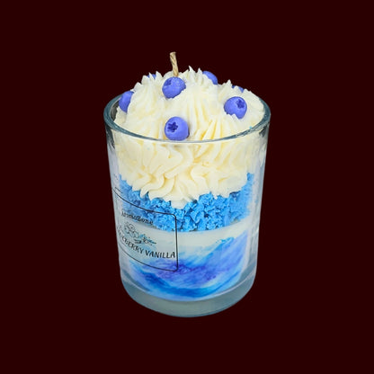 🫐BLUEBERRY VANILLA🍦 Lumânare parfumată decorativă, ceară naturală handmade