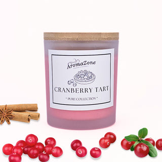 🍅CRANBERRY TART🍰 Lumânare parfumată decorativă, ceară naturală handmade - Merișoare, Scorțișoară, Lemn de Santal