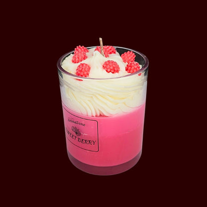 🍓SWEET BERRY❤️ Lumânare parfumată decorativă, ceară naturală handmade