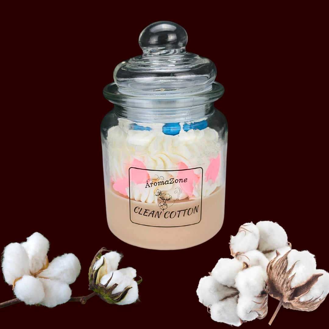 🫧CLEAN COTTON✨ Lumânare parfumată decorativă, ceară naturală handmade