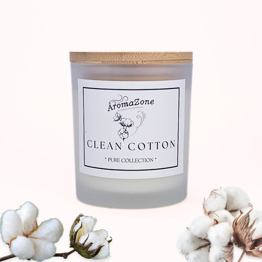 🫧CLEAN COTTON✨ Lumânare parfumată decorativă, ceară naturală handmade - Bumbac, Iasomie, Mosc