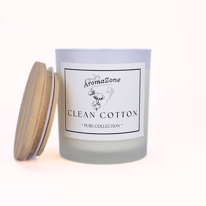 🫧CLEAN COTTON✨ Lumânare parfumată decorativă, ceară naturală handmade - Bumbac, Iasomie, Mosc