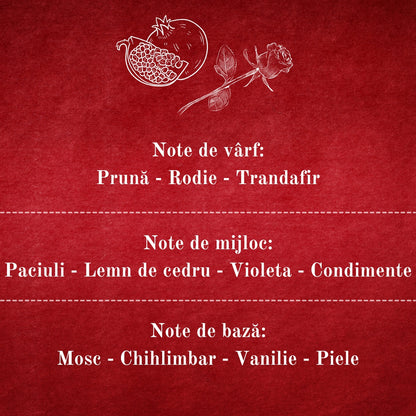 🫐ROSE GRANADA🍅 Lumânare parfumată decorativă, ceară naturală handmade