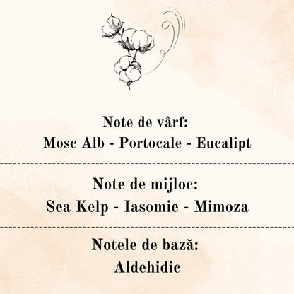 🫧CLEAN COTTON✨ Lumânare parfumată decorativă, ceară naturală handmade