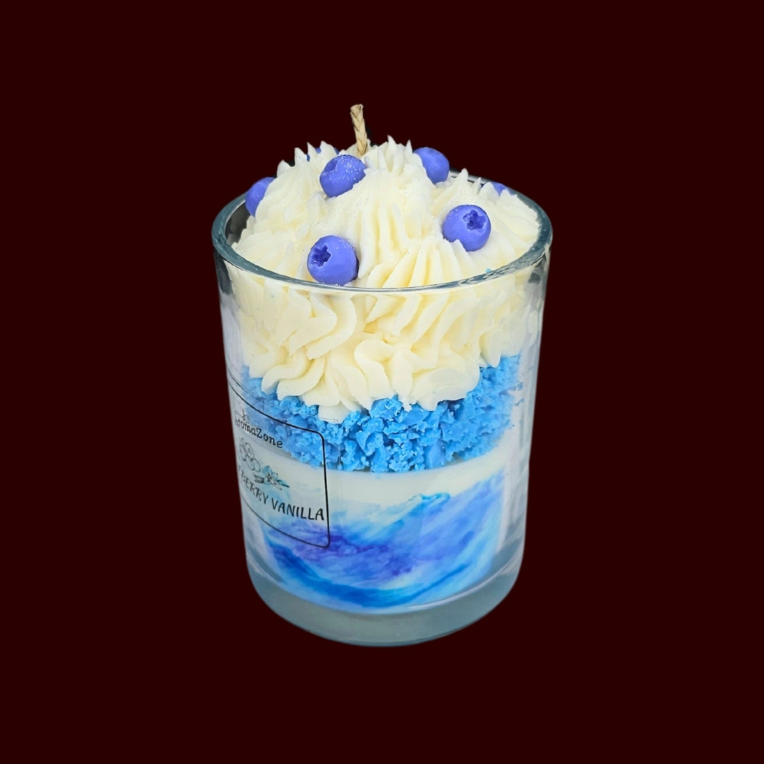 🫐BLUEBERRY VANILLA🍦 Lumânare parfumată decorativă, ceară naturală handmade