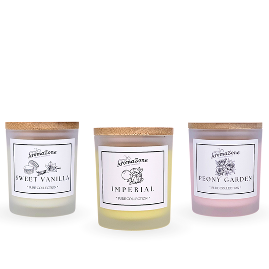 Set 3 X Lumânări parfumate decorative, ceară naturală handmade